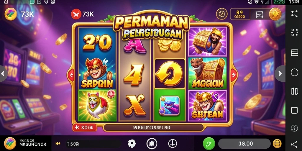 Tampilan gameplay Slot 73K yang seru dan mengasyikkan.