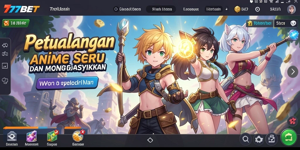 Screenshot gameplay 777BET yang menampilkan serunya bertarung di dunia anime.