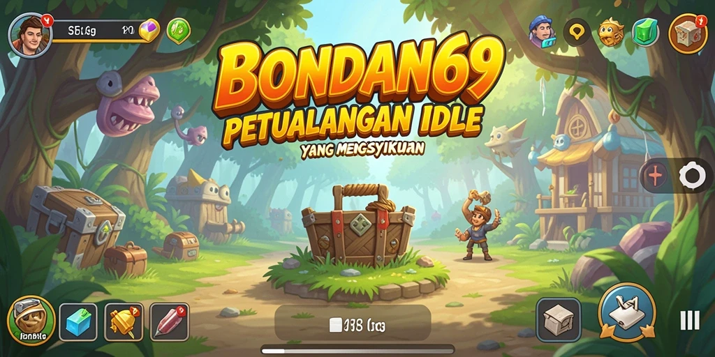 Tampilan gameplay Idle BONDAN69 yang menyenangkan dan penuh warna.