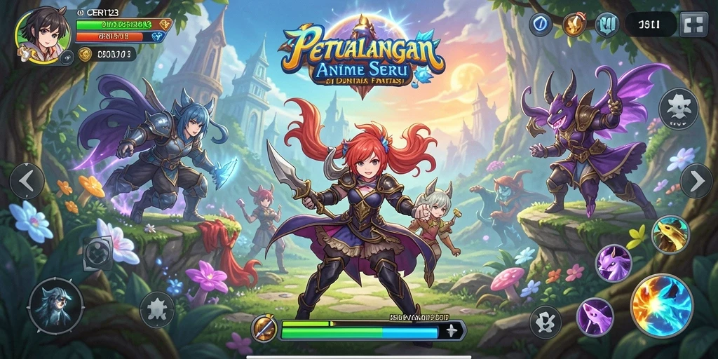 Tampilan gameplay CERI123 yang penuh warna dan aksi seru.