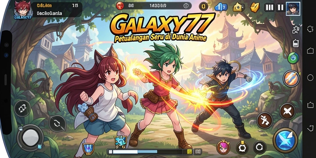 Tangkapan layar menampilkan aksi pertarungan karakter Anime yang dinamis.
