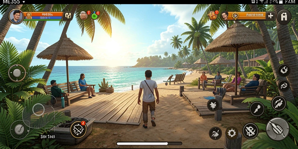 Tampilan menarik dari gameplay ME355 yang menghibur.
