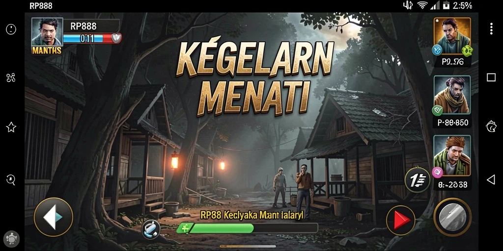 Screenshot menunjukkan adegan menyeramkan dan gameplay mencekam dari RP888.