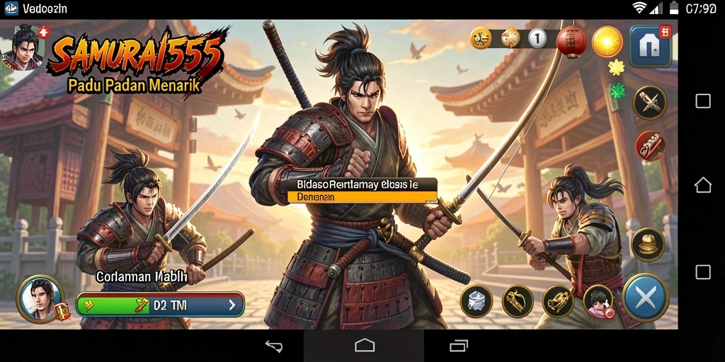 Tampilan dinamis dari permainan Match-3 SAMURAI555 dengan efek visual yang menarik.