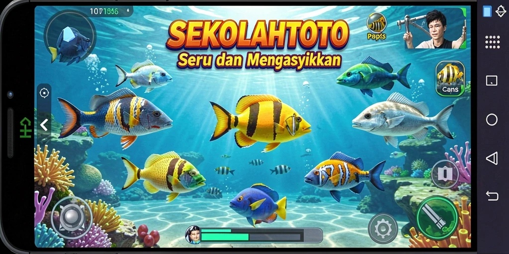 Gameplay penuh aksi dari game Tembak Ikan SEKOLAHTOTO.