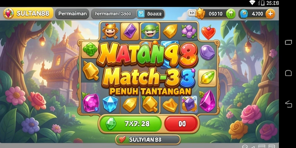 Tampilan gameplay SULTAN88 dengan kombinasi Match-3 yang seru dan menarik.