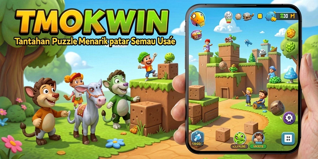 Screenshot TMOKWIN menampilkan gameplay puzzle yang mengasyikkan.