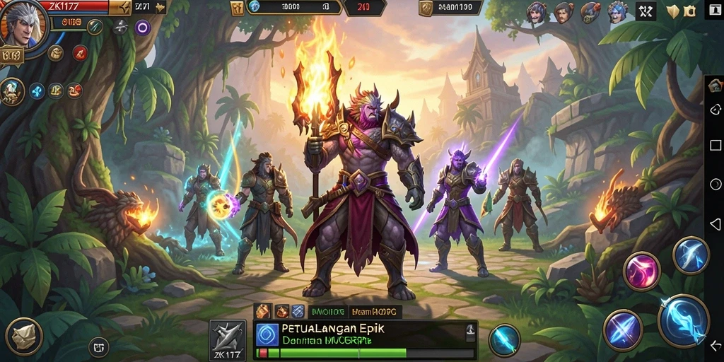 Tangkapan layar gameplay menampilkan pertarungan epik di ZK1177.